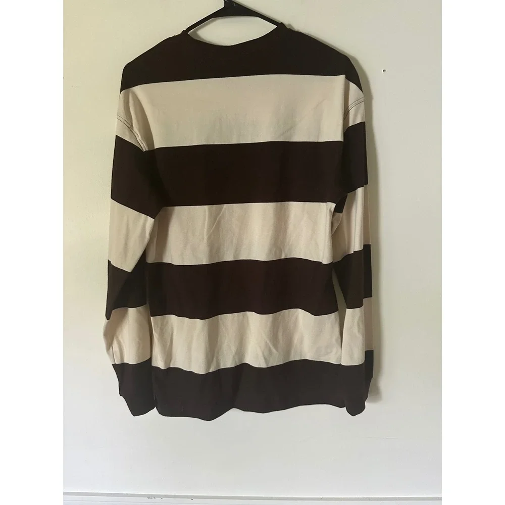 HM Relaxed Fit Striped Long Sleeve T-Shirt Mens XS Grunge Streetwear